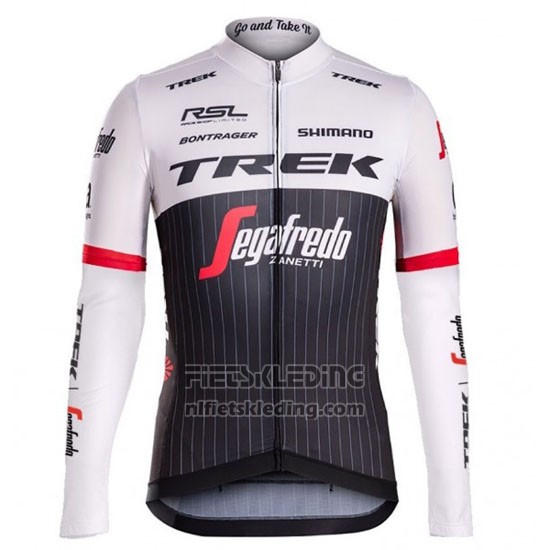 2016 Fietskleding Trek Segafredo Zwart en Wit Lange Mouwen en Koersbroek